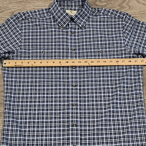GENTEAL Performance Button-Up Plaid Shirt - Blue & Grey - Size Medium - Picture 7 of 8